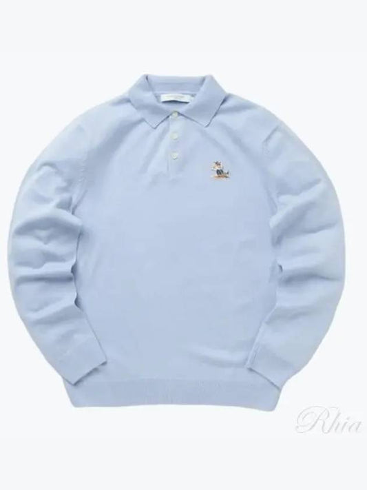 Dressed Fox Patch Regular PK Shirt Pale Blue - MAISON KITSUNE - BALAAN 2