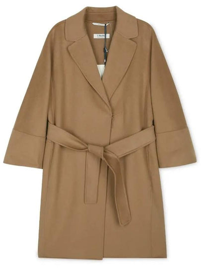 Arona Belt Virgin Wool Single Coat Brown - MAX MARA - BALAAN 2