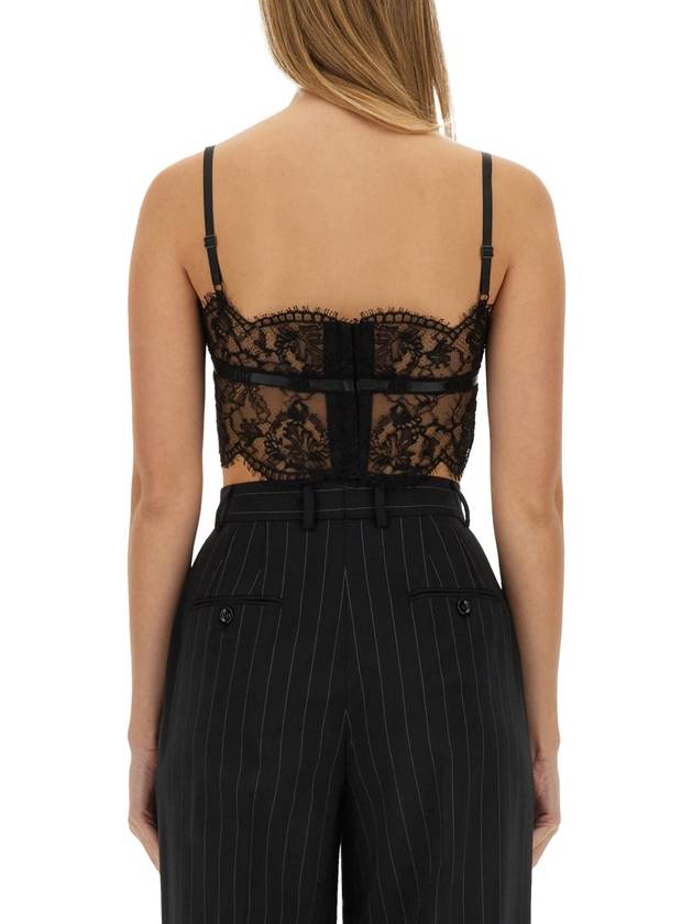 Lace Lingerie Sleeveless Top Black - DOLCE&GABBANA - BALAAN 4