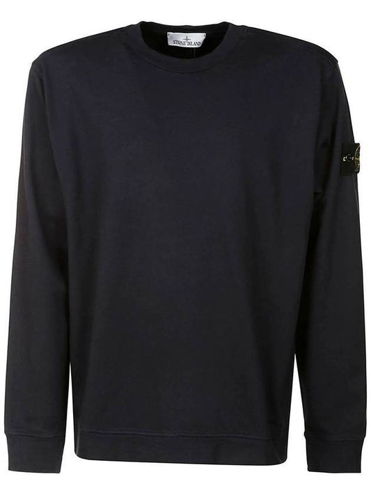 Men's Waffen Patch Crew Neck Sweatshirt Navy - STONE ISLAND - BALAAN 1