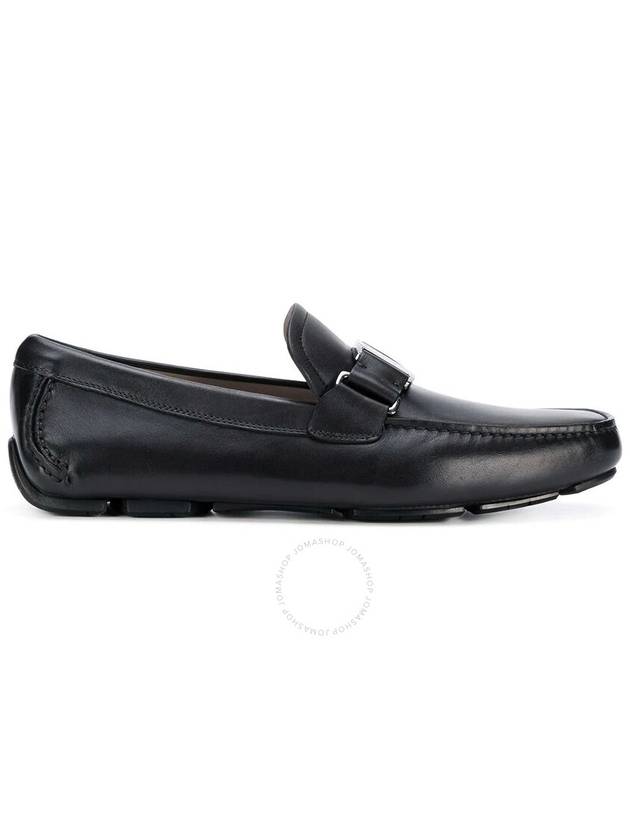 Men's Bara Bit Driver Moccasin Loafer Black - SALVATORE FERRAGAMO - BALAAN 1