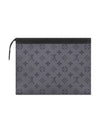 Monogram Eclipse Reverse Pochette Voyage MM Pouch Bag Grey - LOUIS VUITTON - BALAAN 4