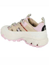 Women's Checked Cotton Leather Arthur Low Top Sneakers Pale Pink - BURBERRY - BALAAN 4