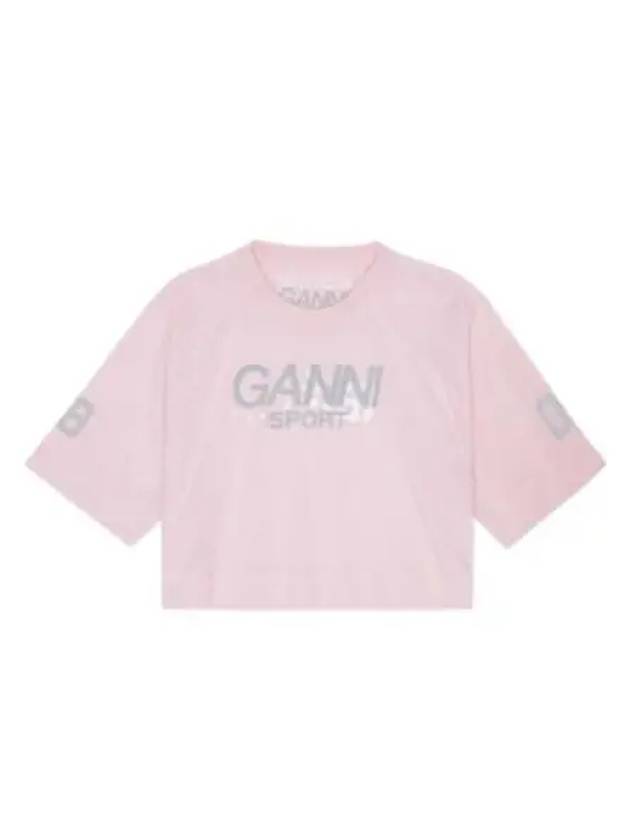 Active mesh cropped T shirt - GANNI - BALAAN 2