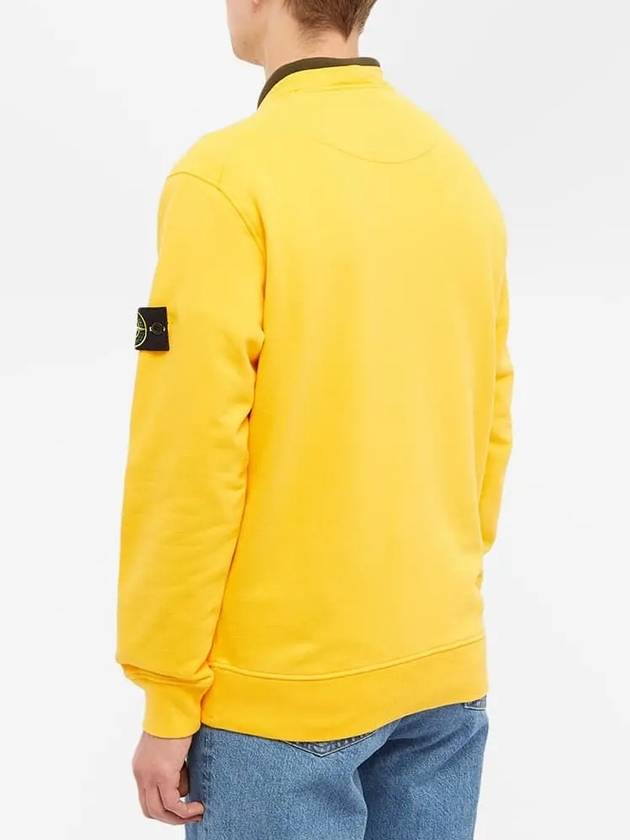 Wappen Patch Crew Neck Sweatshirt Yellow - STONE ISLAND - BALAAN 5