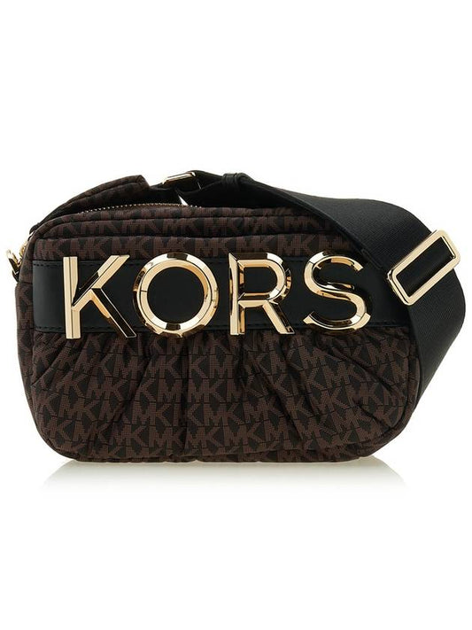 Logo Decorated Cross Bag Brown - MICHAEL KORS - BALAAN 2