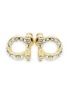 Gancini 3D Crystal Earrings Gold - SALVATORE FERRAGAMO - BALAAN 3