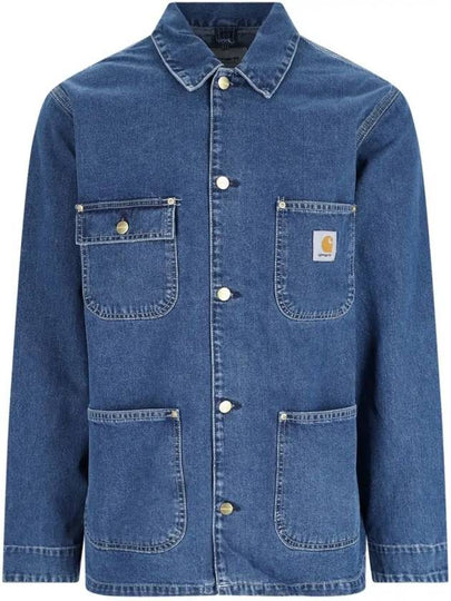 OG Chore Logo Patch Denim Jacket Blue I031896 0106 - CARHARTT - BALAAN 2