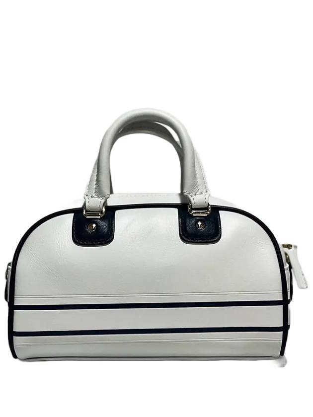 Zip Bowling Micro Calfskin Cross Bag White - DIOR - BALAAN 4