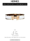 Clic H Bracelet Rose Gold Blanc - HERMES - BALAAN 3