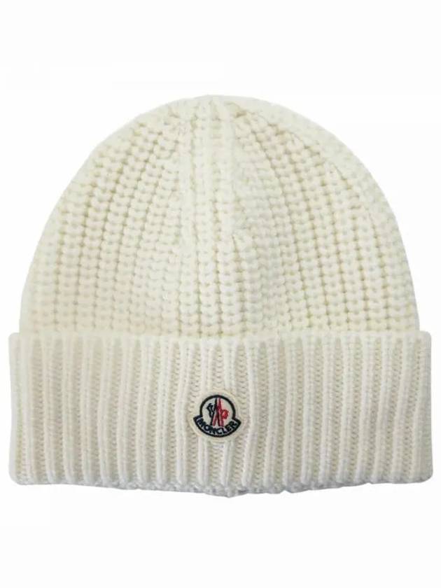 Wool Beanie White - MONCLER - BALAAN 2