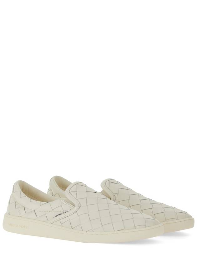 Sawyer Intrecciato Calfskin Slip-Ons White - BOTTEGA VENETA - BALAAN 4