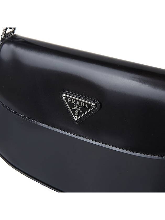 Cleo Brushed Flap Shoulder Bag Black - PRADA - BALAAN 8