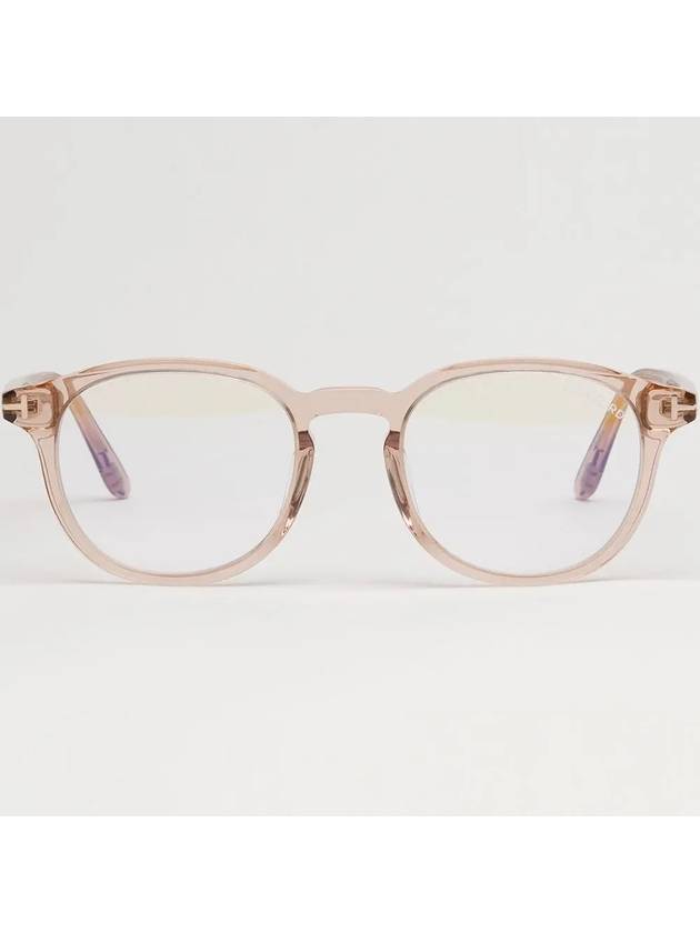 Blue light blocking glasses frame TF5795KB 045 Transparent horn rim Asian fit - TOM FORD - BALAAN 3