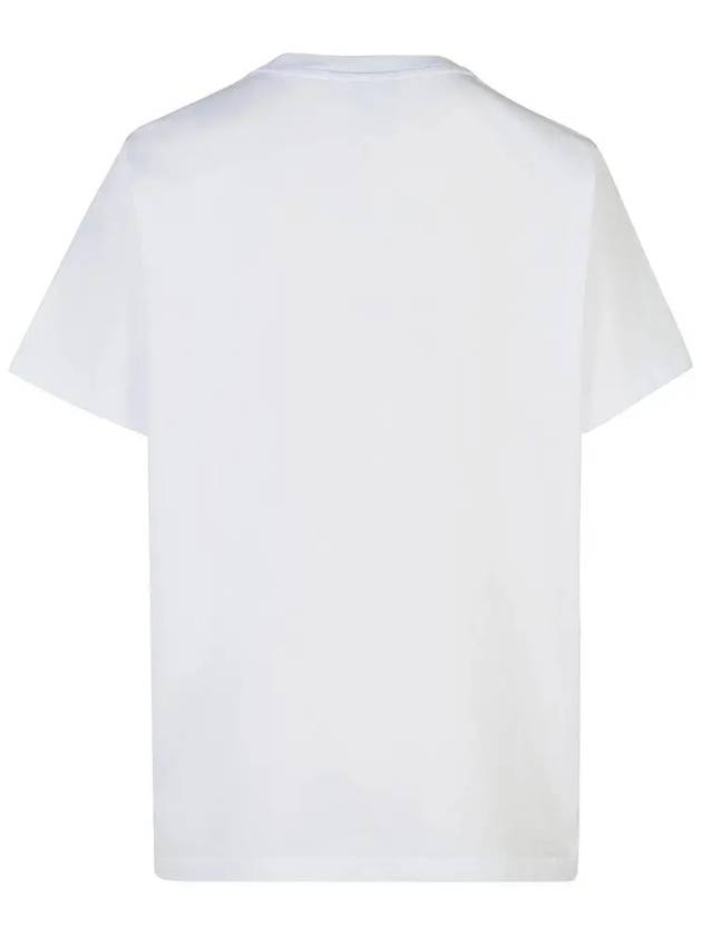 Logo Print Short Sleeve T-Shirt White - GANNI - BALAAN 4