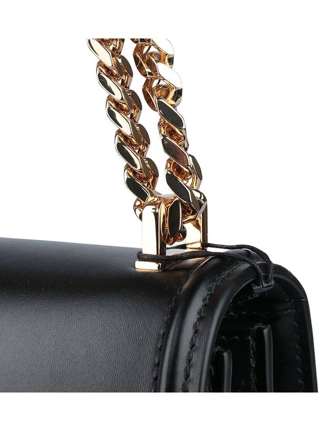 TB Leather Chain Small Shoulder Bag Black - BURBERRY - 10