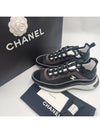 Mixed Fibers Fabric Suede Calfskin Low-Top Sneakers Black - CHANEL - BALAAN 7