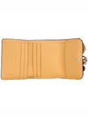 Alphabet Grain Leather Flap Small Half Wallet Yellow - CHLOE - BALAAN 6