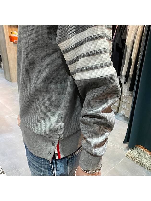 4 Bar Stripe Sweatshirt Grey - THOM BROWNE - BALAAN 7