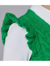 Golf Wear Frill Knit Vest Green - J JANE - BALAAN 4