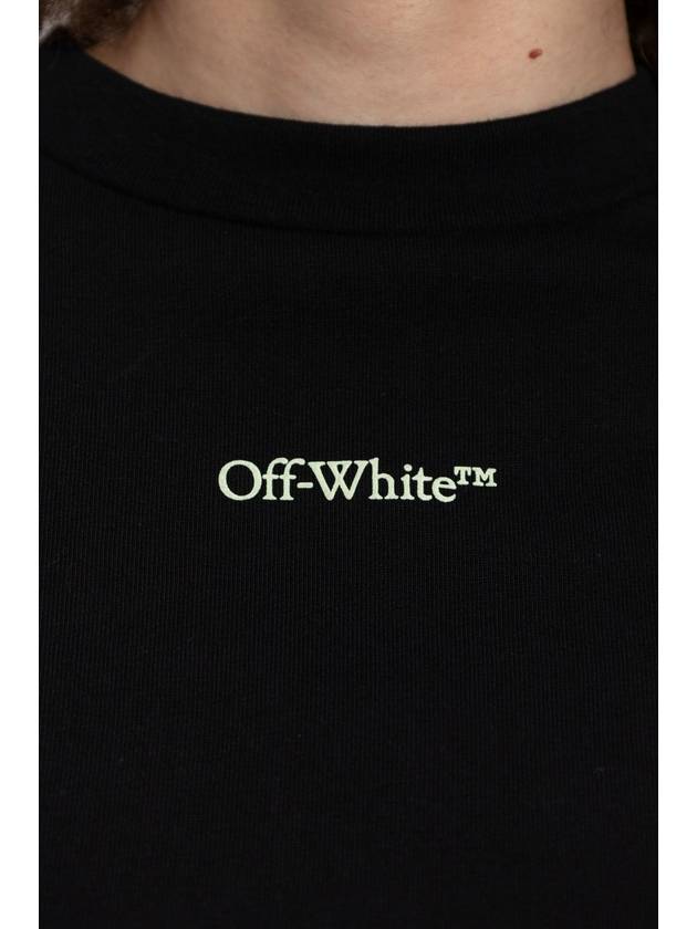 Off-White Short T-shirt With Printed Logo, Women's, Black - OFF WHITE - BALAAN 5