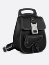 Gallop Grained Calfskin Sling Cross Bag Black - DIOR - BALAAN 4