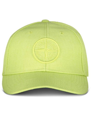 Logo Embroidered Base Ball Cap Lime - STONE ISLAND - BALAAN 1