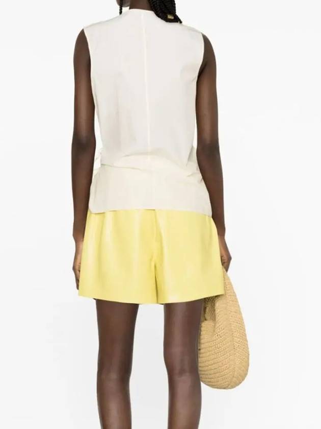 Asymmetric Layered Sleeveless Top Ecru - LEMAIRE - BALAAN 5