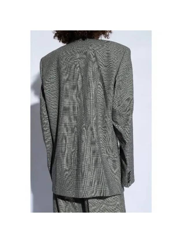 Women s Jacket Houndstooth Blazer Gray - VETEMENTS - BALAAN 5