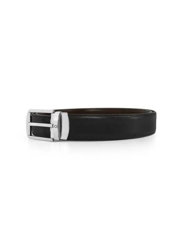 Pin Buckle Reversible Leather Belt Black Brown - MONTBLANC - BALAAN 5