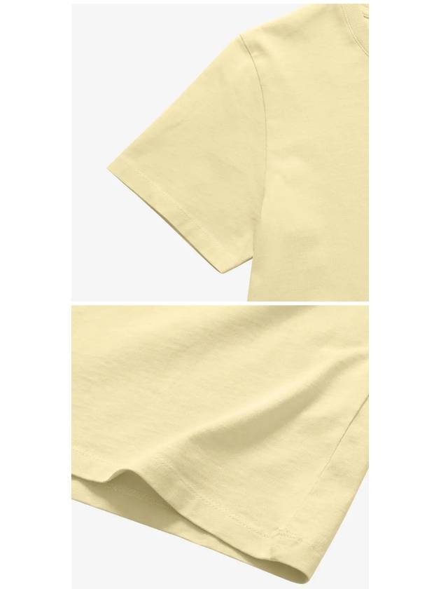 Fox Head Patch Regular Short Sleeve T-Shirt Chalk Yellow - MAISON KITSUNE - BALAAN 4