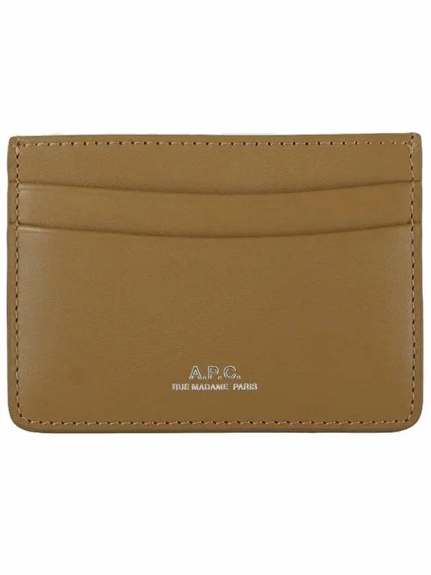 Andre Logo Card Wallet Beige - A.P.C. - BALAAN 2