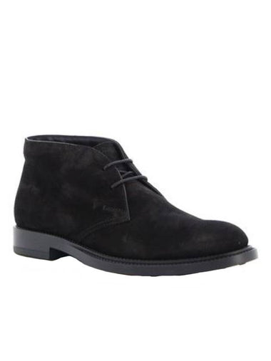 Men's Suede Desert Ankle Boots Black - TOD'S - BALAAN 1