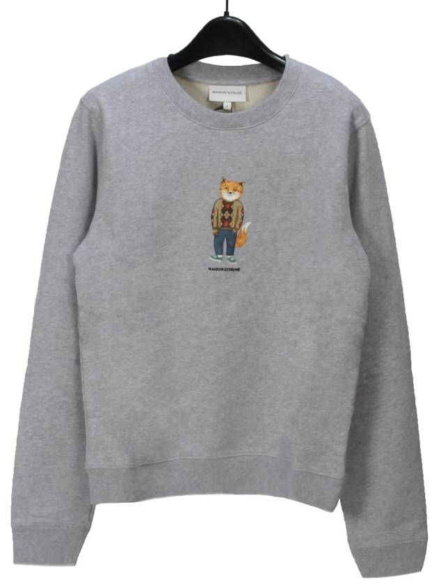 Women's Dress Fox Printing Sweatshirt Grey - MAISON KITSUNE - BALAAN 2