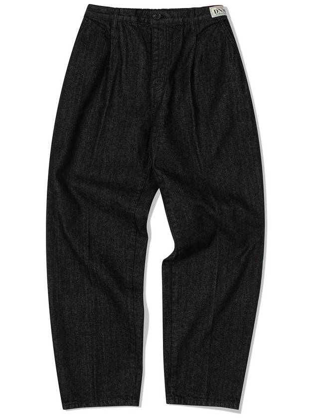 Wide Banding One Tuck Denim Pants Black - DE GRAND MATIN - BALAAN 4