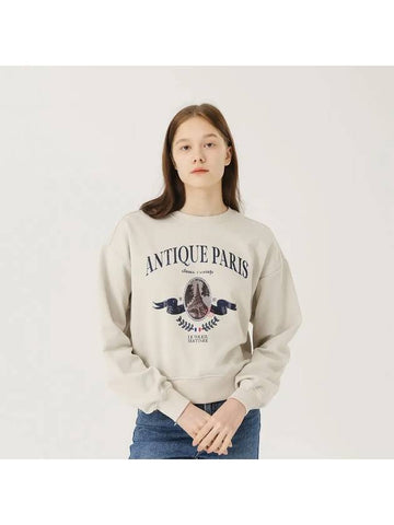 Brushed Options Antique Eiffel Paris Sweat Shirts GREIGE - LE SOLEIL MATINEE - BALAAN 1