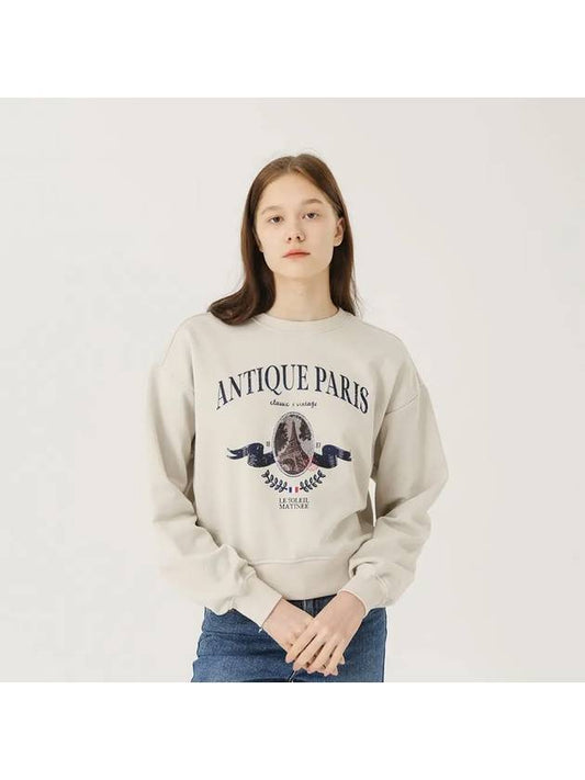 Brushed Options Antique Eiffel Paris Sweat Shirts GREIGE - LE SOLEIL MATINEE - BALAAN 1