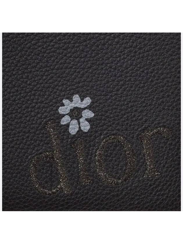 Grained Calfskin Half Wallet Black - DIOR - BALAAN 6