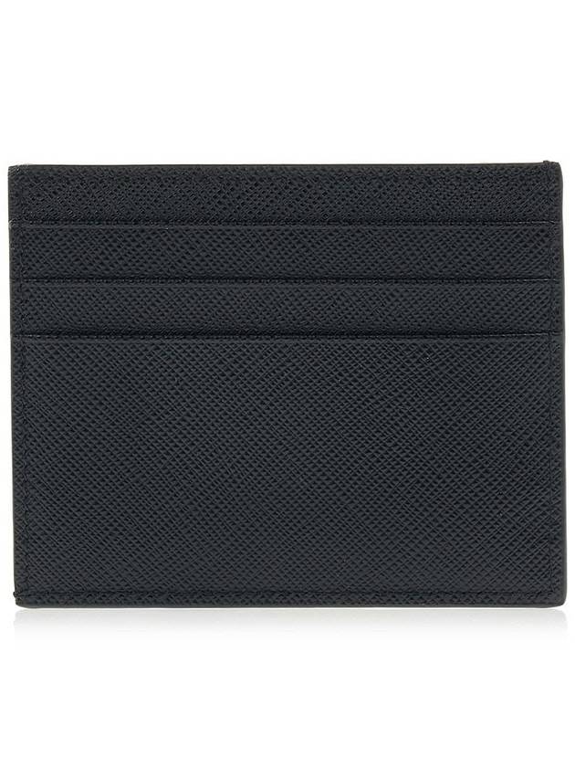 Embossed Triangle Logo Card Wallet Black - PRADA - BALAAN 4