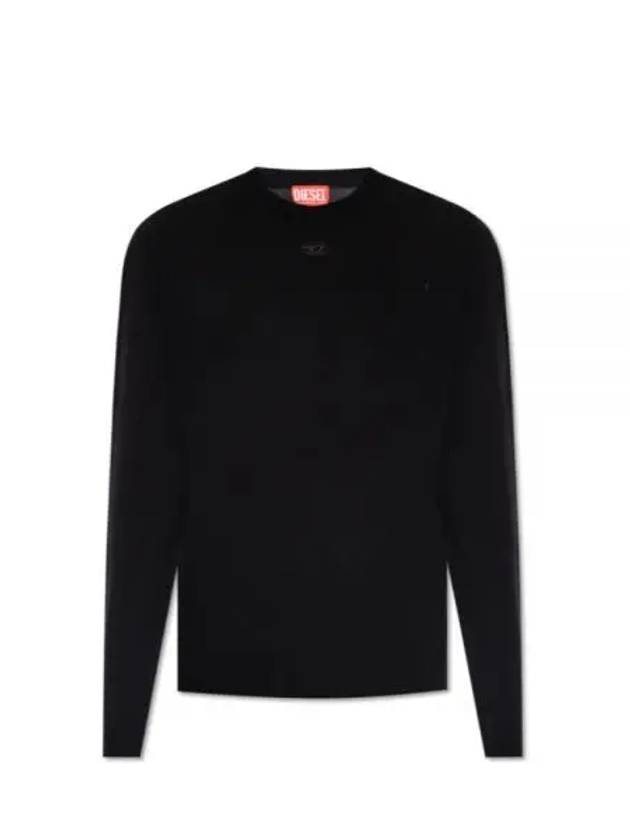 K-Vieri Logo Embroidery Sweatshirt Black - DIESEL - BALAAN 2