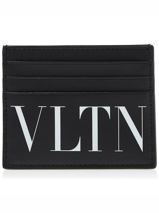 VLTN Logo Card Wallet Black - VALENTINO - BALAAN.