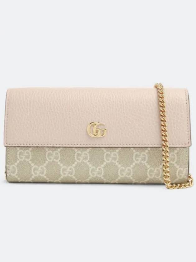 GG Marmont Chain Long Wallet Light Pink - GUCCI - BALAAN 2