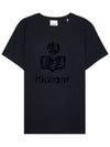 Zeffreh Velvet Short Sleeve T-Shirt Black - ISABEL MARANT - BALAAN 9