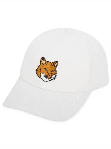 Men s Fox Head Embroidery White Ball Cap LM06103WW0087 WH 1156647 - MAISON KITSUNE - BALAAN 1