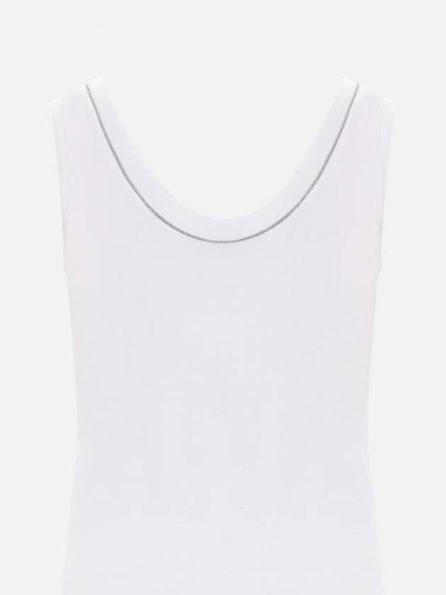 V-neck tank top M0TC8BJ312 C159 BIANCO B0170252019 - BRUNELLO CUCINELLI - BALAAN 3