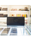 Interlocking GG Soho Leather Long Wallet Black - GUCCI - BALAAN.