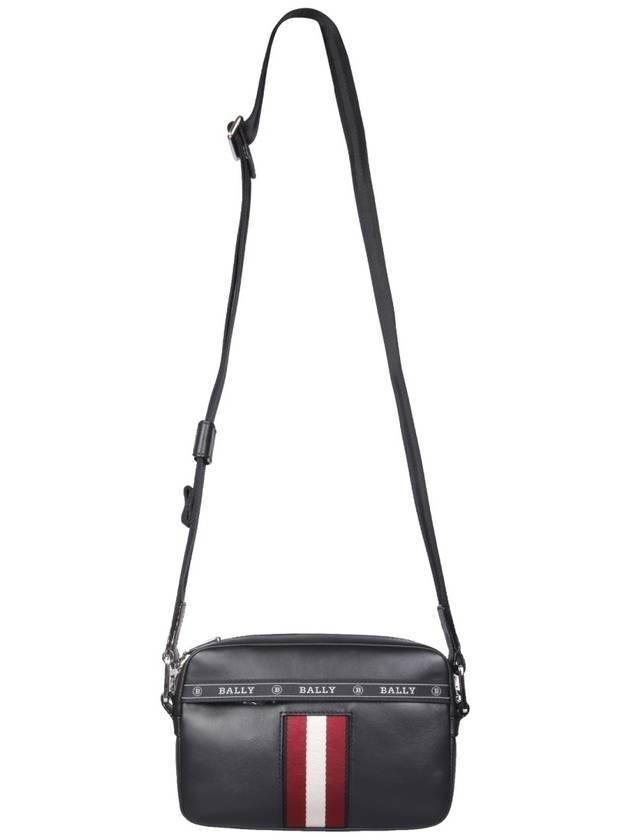 Logo Detailed Zip-Up Shoulder Bag Black - BALLY - BALAAN 1