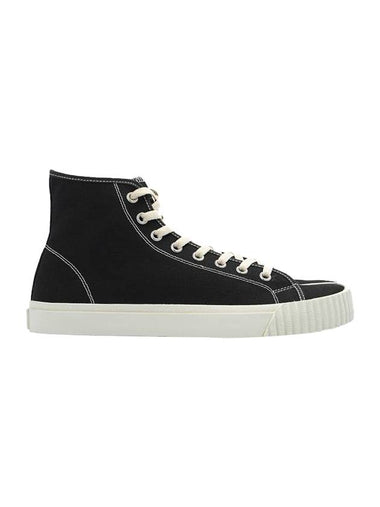 Tabi Split Toe High Top Sneakers Black - MAISON MARGIELA - BALAAN 1