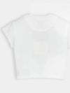 Women's Crop Short Sleeve T-Shirt White - WOOYOUNGMI - BALAAN 4