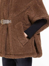 RODANO4 Rodano buckle point teddy bear alpaca short vest jacket 003 marron brown - MAX MARA - BALAAN 5